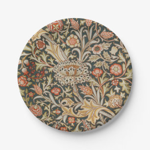 Prato De Papel Clássico Jardim Flor Botânico William Morris Trent