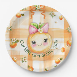 Prato de papel clementina fofa 9"
