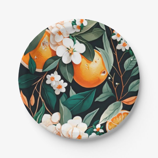 Prato De Papel Clementine Mandarine (Frente)