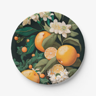 Prato De Papel Clementine Mandarine