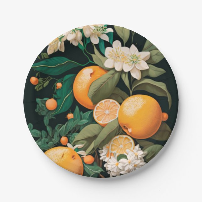 Prato De Papel Clementine Mandarine (Frente)