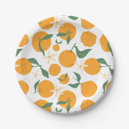 Prato De Papel Clementine Tangerine Mandarin Cutie Orange