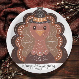 Prato De Papel Cluck Sim! Turquia Ação de Graças e Futebol