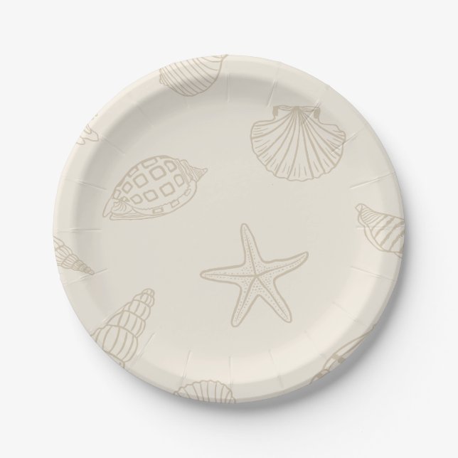 Prato De Papel Coastal Bites Sandy Taupe (Frente)