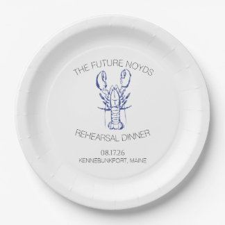 Prato De Papel Coastal Lobster Wedding Rehearsal Dinner Sticker