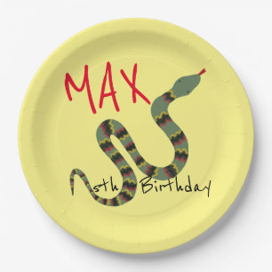 Prato De Papel Cobra para Explorar o Aniversário da Selva Safari