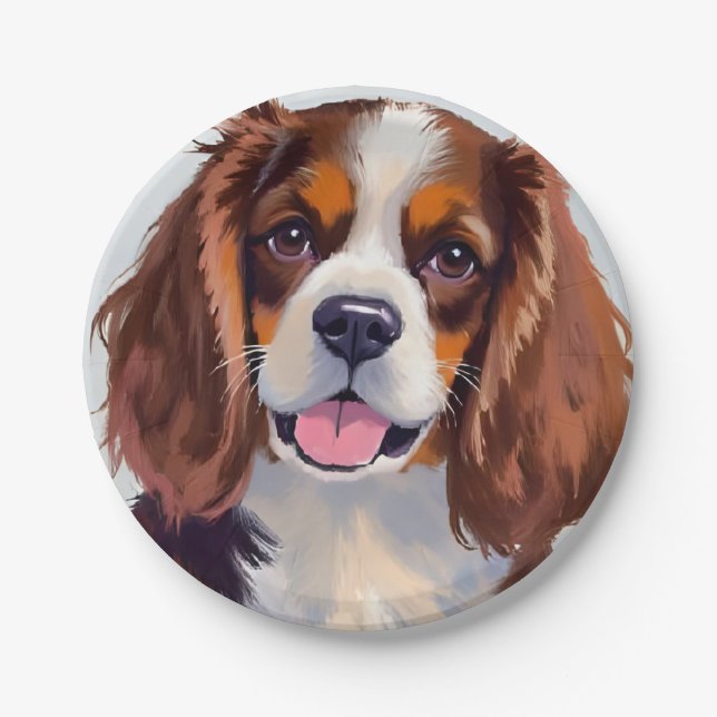 Prato De Papel Cocker Spaniel | Dog Painting Pet (Frente)