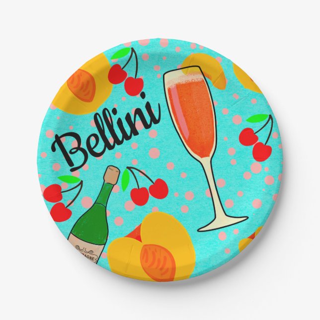 Prato De Papel Cocktail de Bellini (Frente)