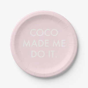 Prato De Papel Coco Me Fez Fazer Rosa