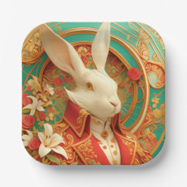 Prato De Papel Código de Vestido Real de Rabbit