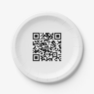 Prato De Papel Código QR Criado instantaneamente (digitando seu U