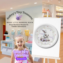 Coelhinho De Páscoa Com Cesto De Chapas De Ovos