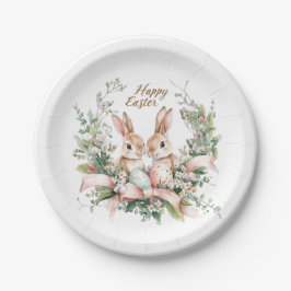 Prato De Papel Coelhinho de Páscoa, Ovo e Ferro