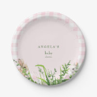 Coelhos bonitos, cor-de-rosa, Gingham Baby Girl Ch