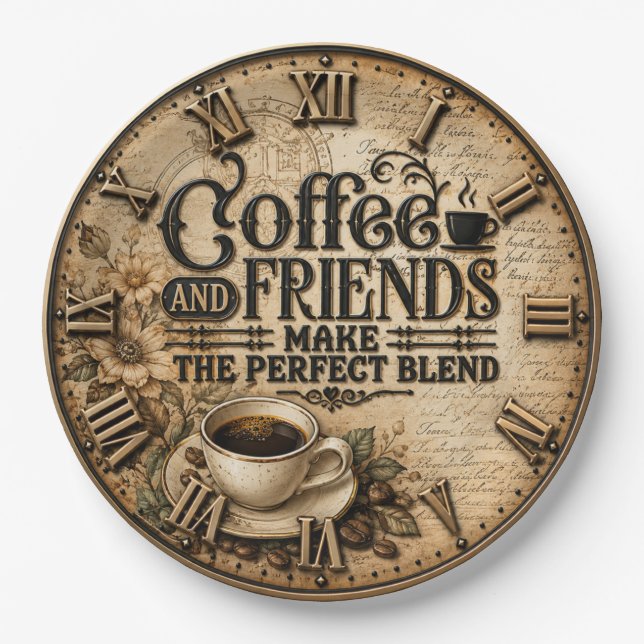 Prato De Papel Coffee and Friends  (Frente)