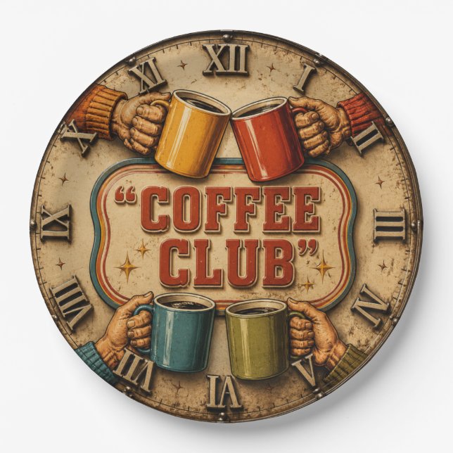 Prato De Papel Coffee Club (Frente)