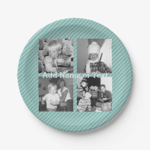 Prato De Papel Colagem da foto de Instagram 4 imagens - listras