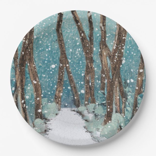 Prato De Papel Coleção da Marcha de inverno (Frente)