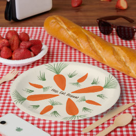 Prato De Papel Coleção de Cenouras Botânicas