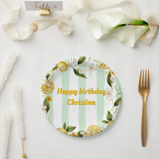 Prato De Papel Coleção de Festas de aniversário de Verão de Placa (Casamento)