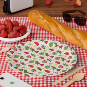 Prato De Papel Coleção de padrões da fruta - Melancia
