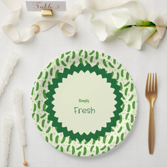 Prato De Papel Coleção Pickle & Fresh  (Casamento)