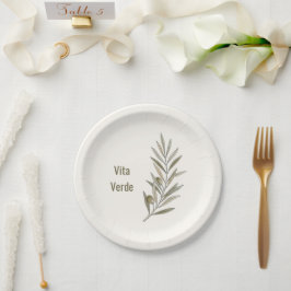 Prato De Papel Coleção Vita Verde