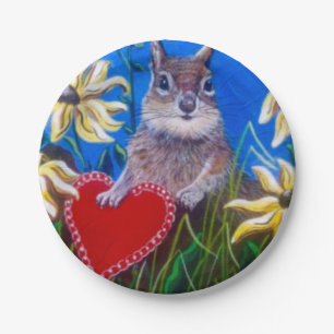 Prato De Papel Coletando Corações com Elizabeth Plate