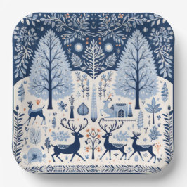 Prato De Papel Coletas de Yuletide