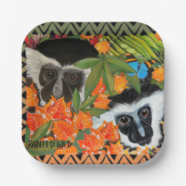 Prato De Papel Colobus Friends