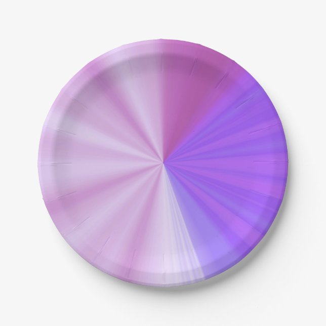 Prato De Papel Color Rays (Frente)