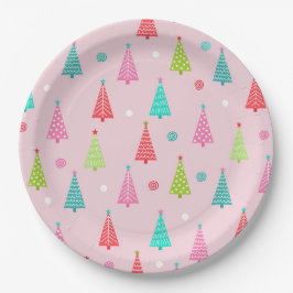Prato De Papel Colorful Christmas Plates