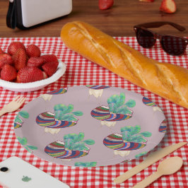 Prato De Papel Colorful Illustrated Paper Plates