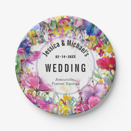 Prato De Papel Com nomes e data 💗 🌹 Coleção de Sangue de Sombra