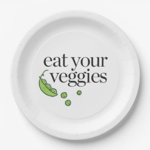 Prato De Papel Coma seus vegetarianos