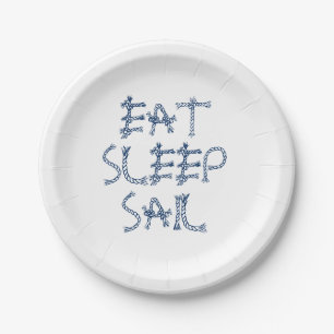 Prato De Papel Coma Sleep Sail, partido náutico de nós de corda