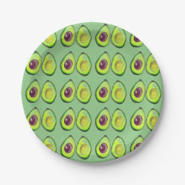 Prato De Papel Comida Vegana Verde Abacate Comida Vegetariana