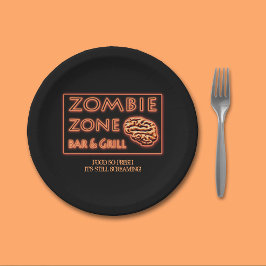 Prato De Papel Comida Zombie Dia de as Bruxas engraçado Tão Fresc