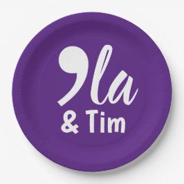 Prato De Papel Comma Kamala e Tim 2024