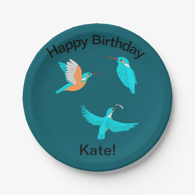 Prato De Papel Common Kingfishers (Frente)