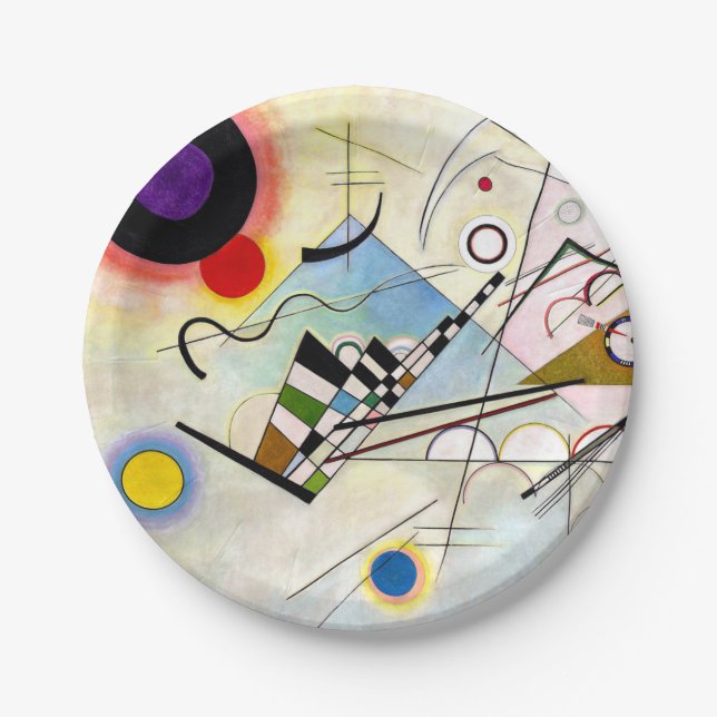 Prato De Papel Composição 8 de Kandinsky (Frente)