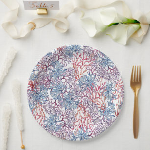 Prato De Papel Composição Subaquática em Aquarela Série Design 5