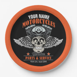Prato De Papel Compro de Motociclos Personalizados do Crânio Voad