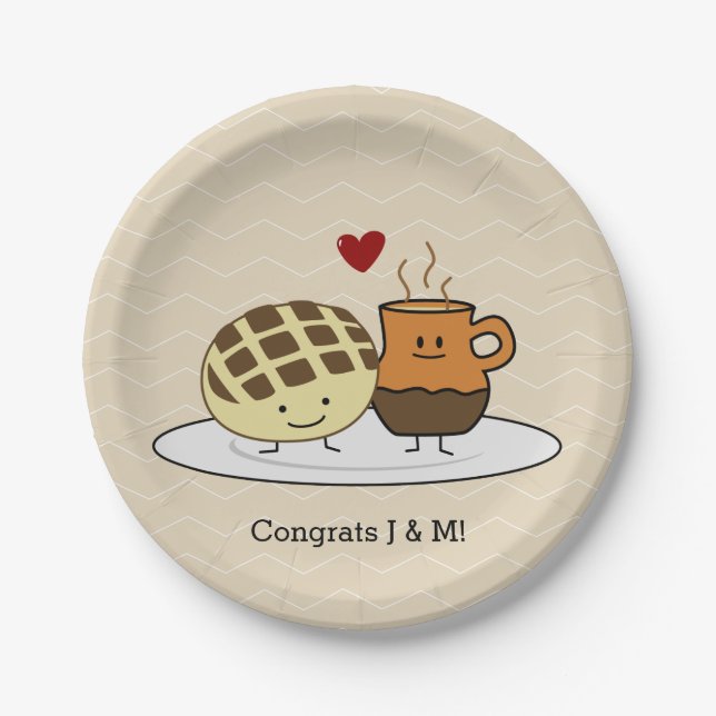 Prato De Papel Concha doce do mexicano do dulce da bandeja do (Frente)