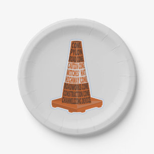 Prato De Papel Cone Orange Taraffic cone