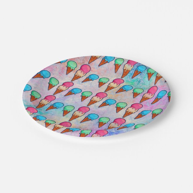 Prato de Papel Cones de Sorvete (Inclinado)