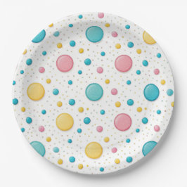 Prato De Papel Confetti Alegria – Colorido Padrão Moderno para Pa