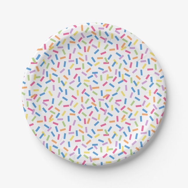 Prato De Papel Confetti Dazzle (Sprinkles) (Frente)