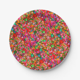 Prato De Papel Confetti Sprinkle Plate