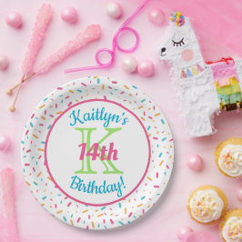 Prato De Papel Confetti Sprinkles Coloridos | Placa de papel